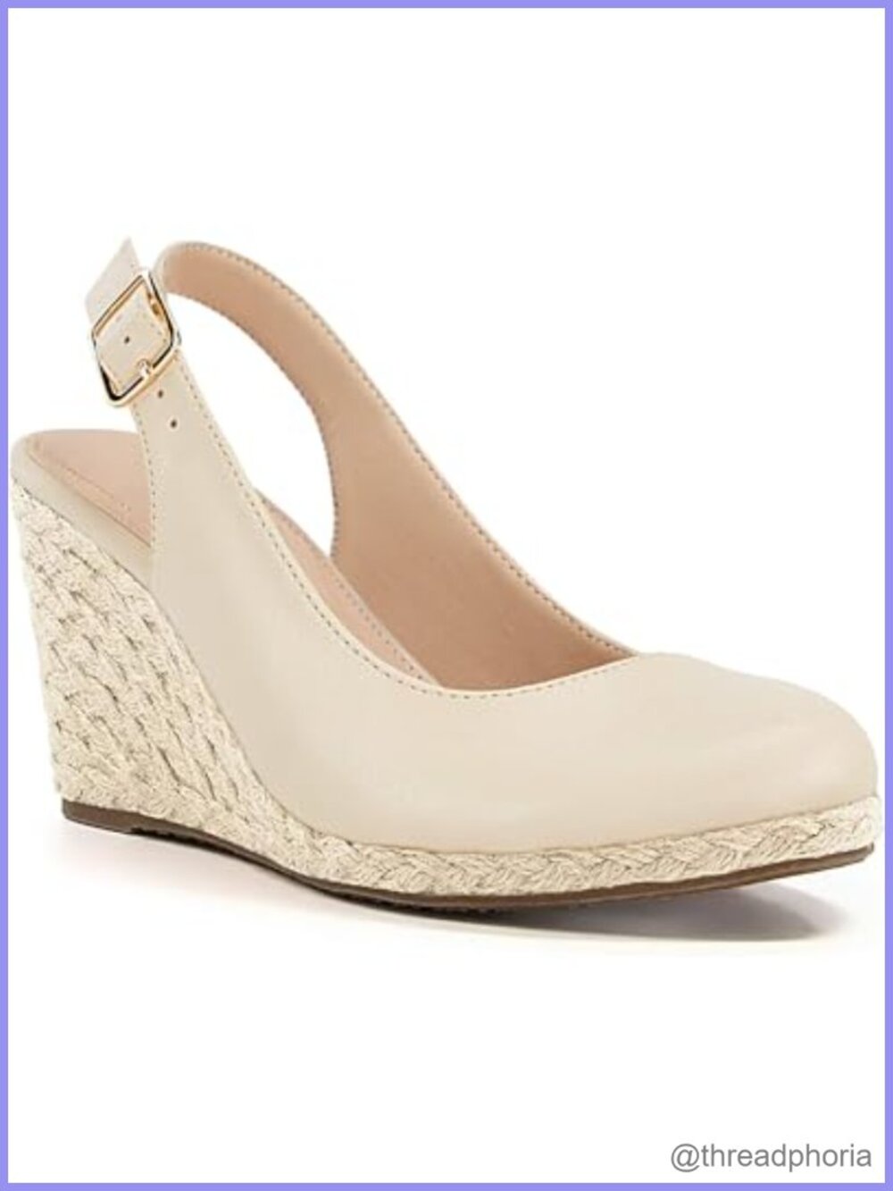 Faux Leather Slingback Espadrille Wedge Sandals Closed Toe Platform Heels